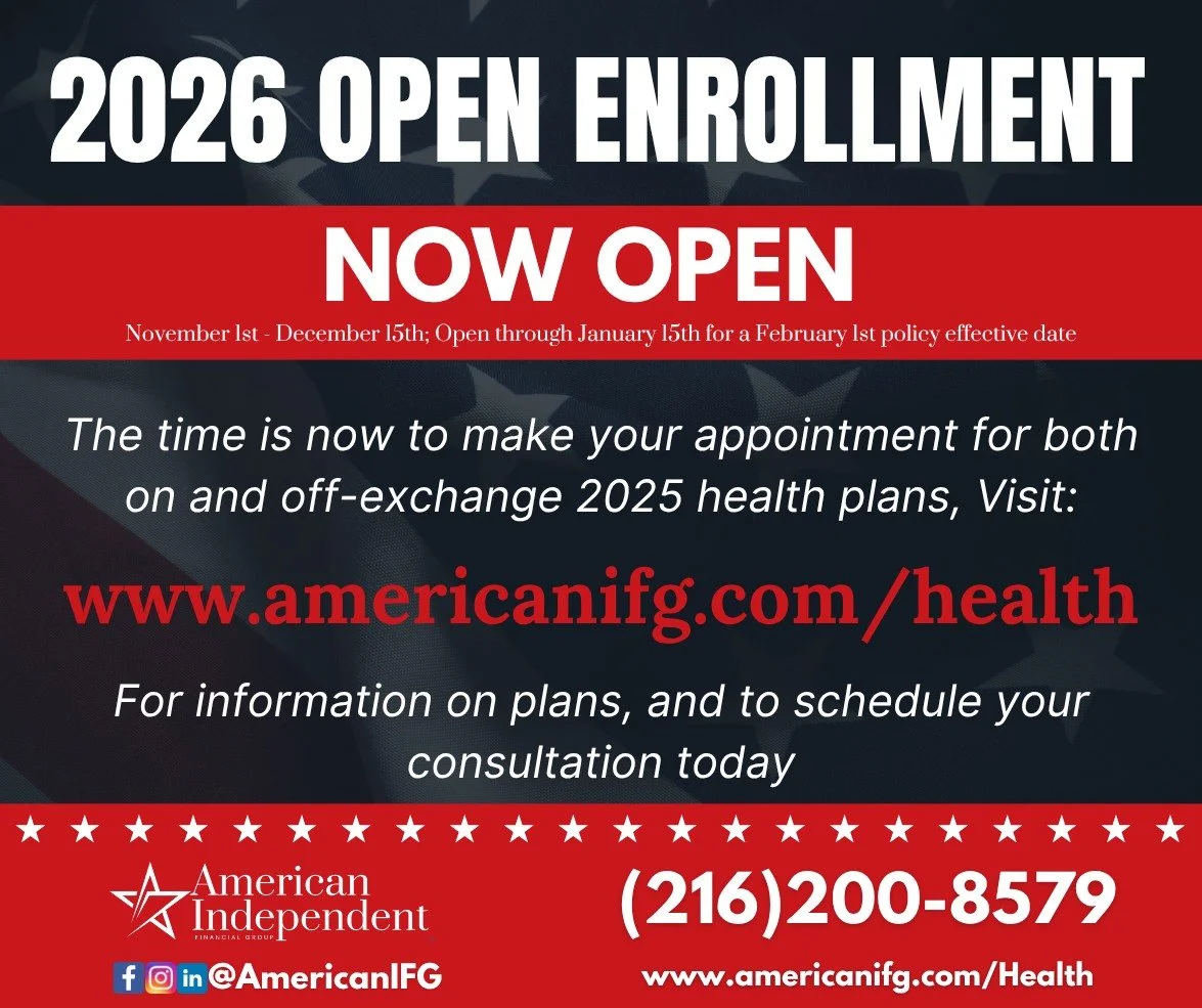 🛑Open Enrollment for health insurance starts November 1st. 🛑.

This is your chance to review your current coverage, explore new options, and make sure you and your family are protected for the year ahead.

Whether you need a plan with lower premium