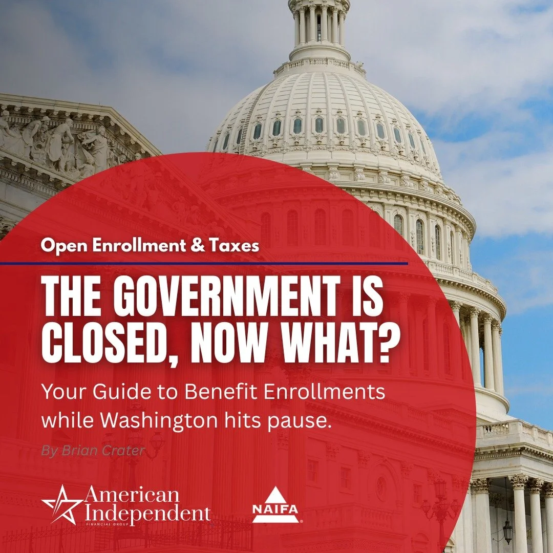 🚨 The government is closed. Now what?

Open Enrollment for health insurance and Medicare is still happening, but federal delays can slow things down if you are not prepared. Staying organized now can save you headaches later.

Learn practical steps 