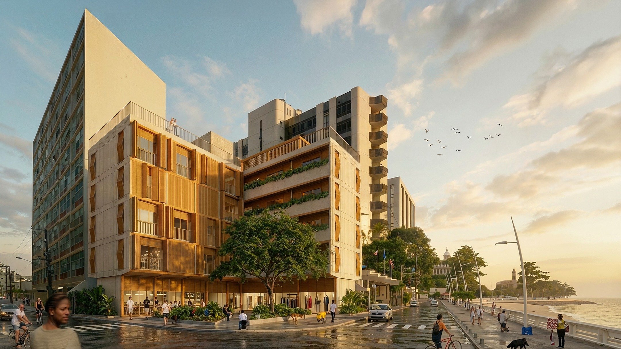 Estudo para edif&iacute;cio de uso misto no bairro da Barra, sem Salvador-BA.

Guiado por princ&iacute;pios contempor&acirc;neos de arquitetura sustent&aacute;vel, o projeto nasce do equil&iacute;brio entre forma, materialidade e estrat&eacute;gias c