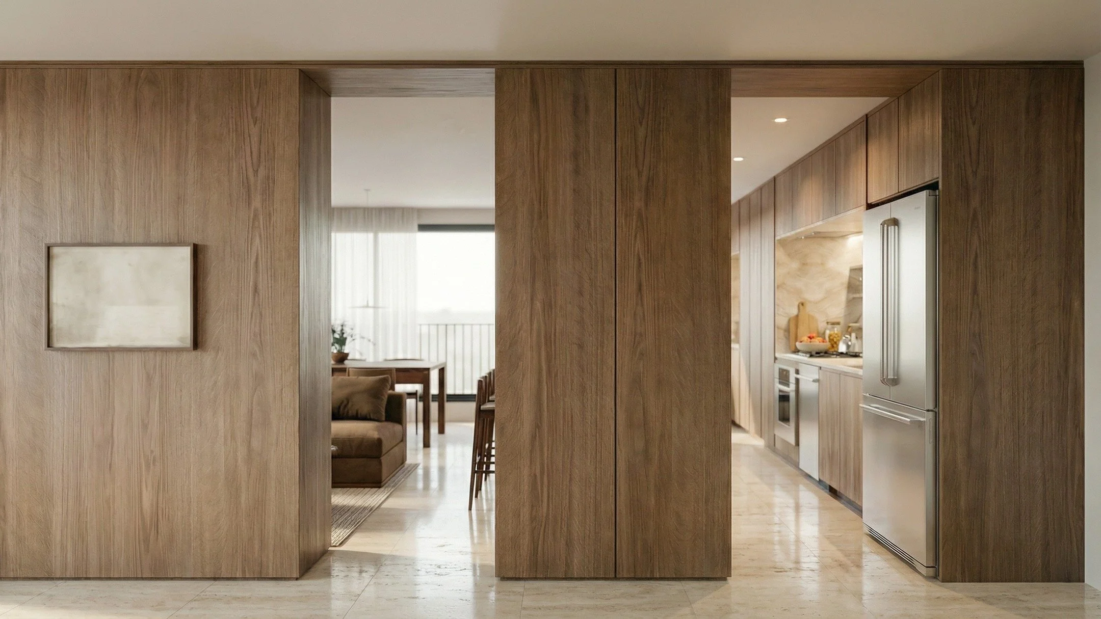 O Apartamento JFC parte de uma premissa clara: hierarquia, fluidez e discri&ccedil;&atilde;o funcional. Entregue pela construtora com layout padr&atilde;o de tr&ecirc;s dormit&oacute;rios distribu&iacute;dos em 86 m&sup2;, o projeto reorganiza os esp