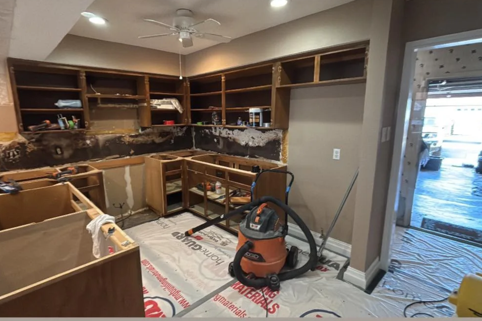 Process Photo of Kitchen Remodel