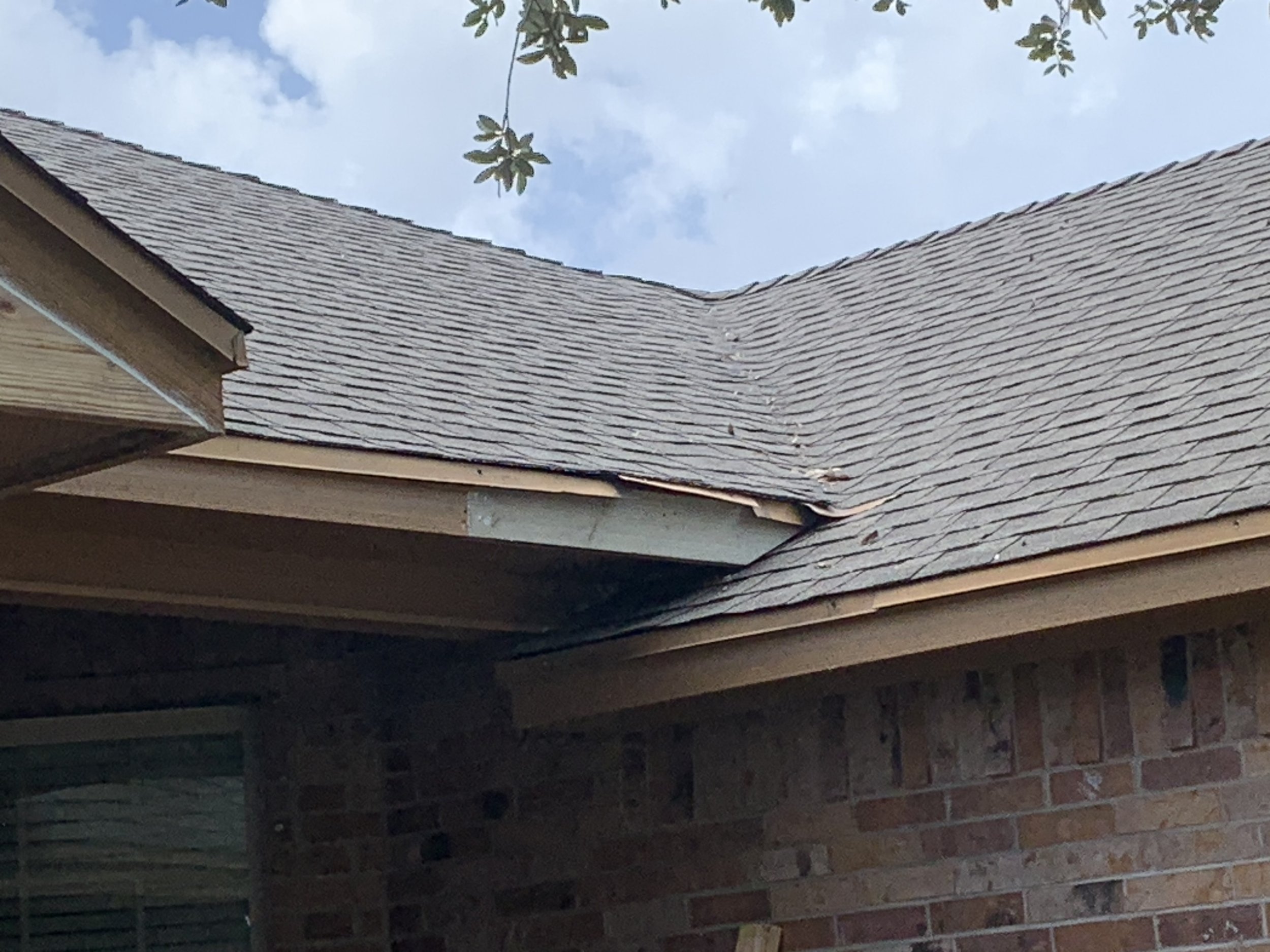 Before we replaced the rotten fascia and soffit along the eaves.