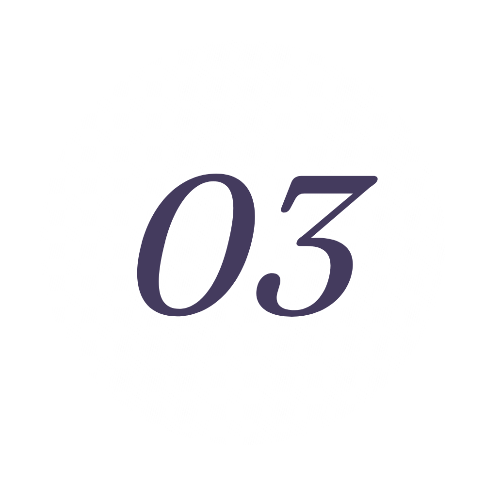 White circle with purple text displaying '0.3' on a black background.