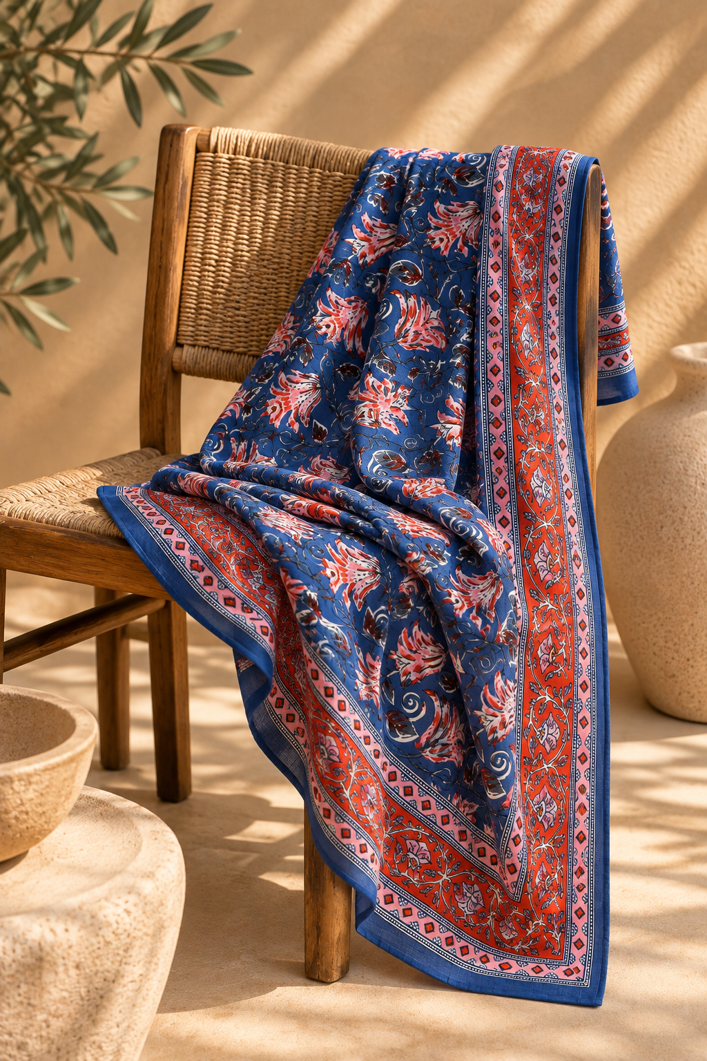 Block-Printed Cotton Paréo