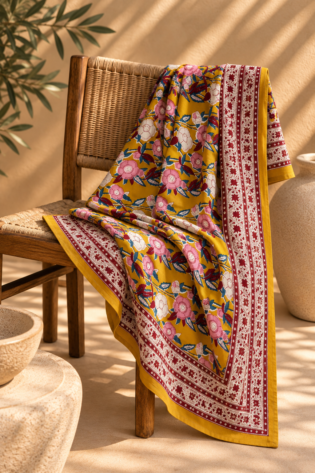 Block-Printed Cotton Paréo