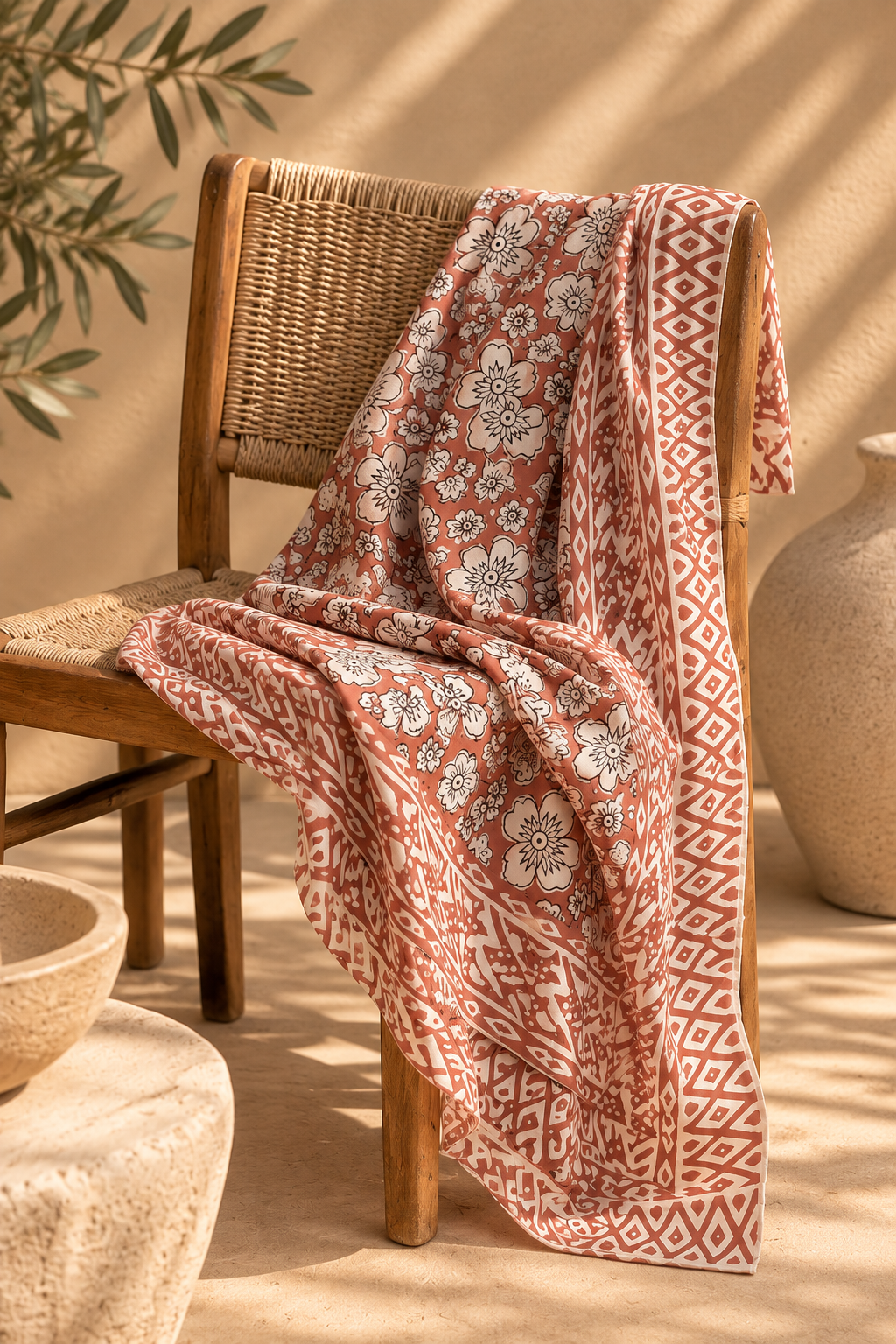 Block-Printed Cotton Paréo