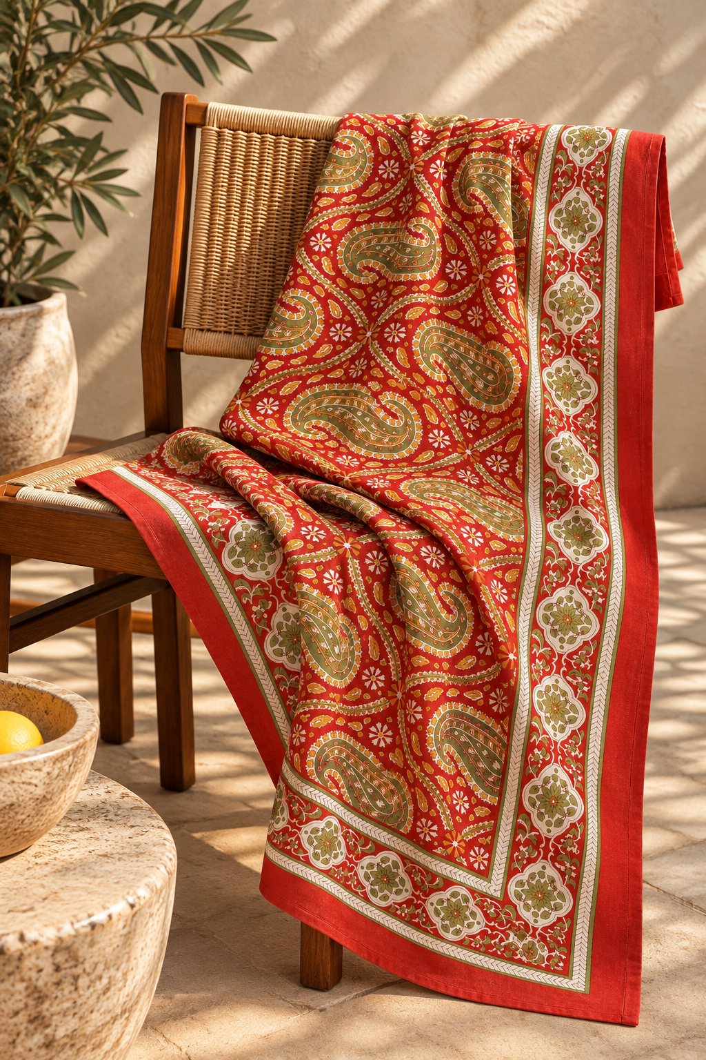 Block-Printed Cotton Paréo
