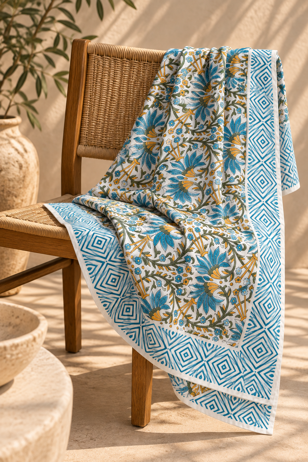 Block-Printed Cotton Paréo