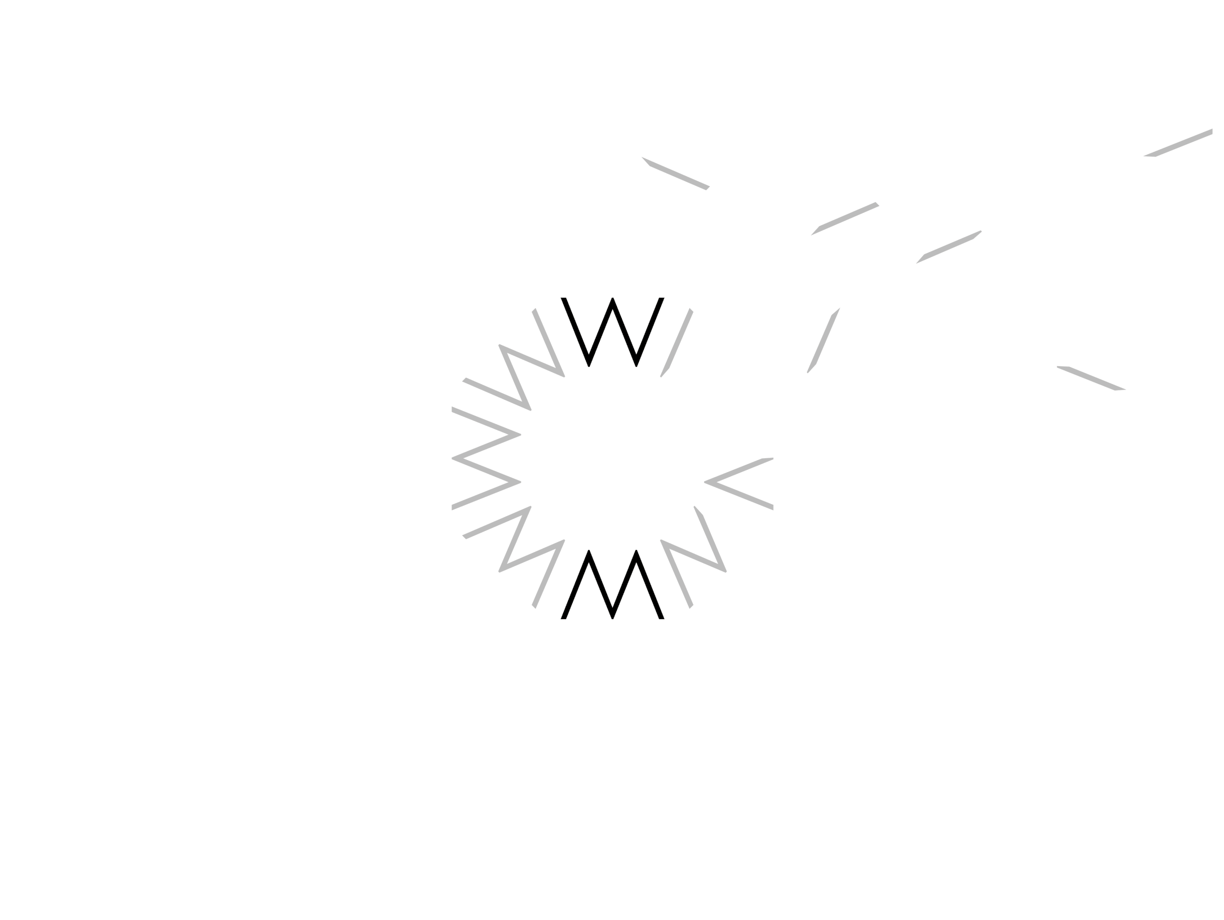 Loading icon with circular arrows and a central 'W'
