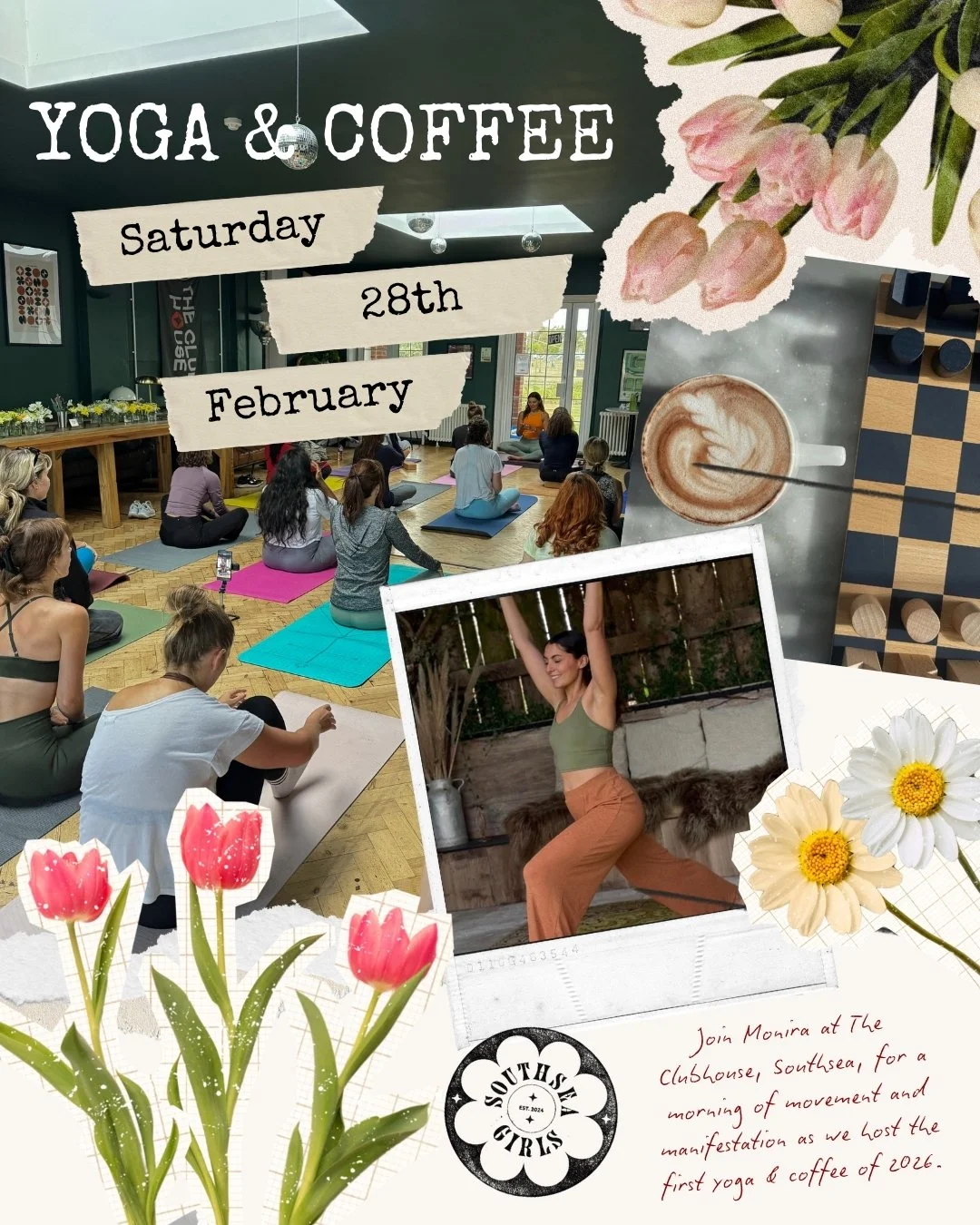 Yoga & Coffee | Saturday 28th February | 7.45am - 8.45am | The Clubhouse, Southsea.