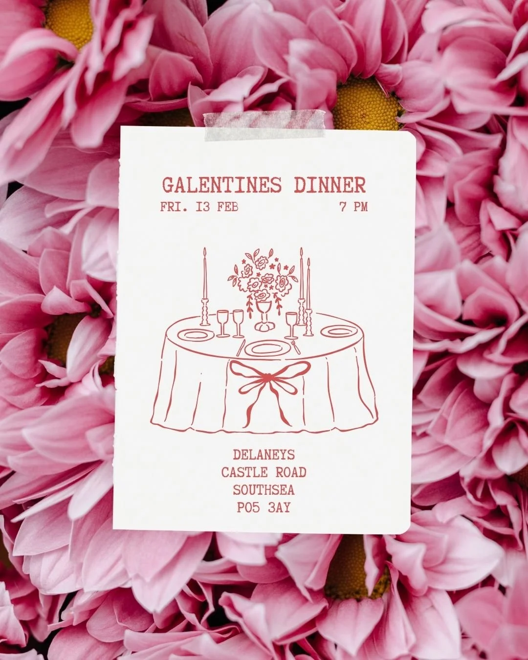 Galentine's Girl Dinner | Friday 13th February | 7pm onwards | Delaneys