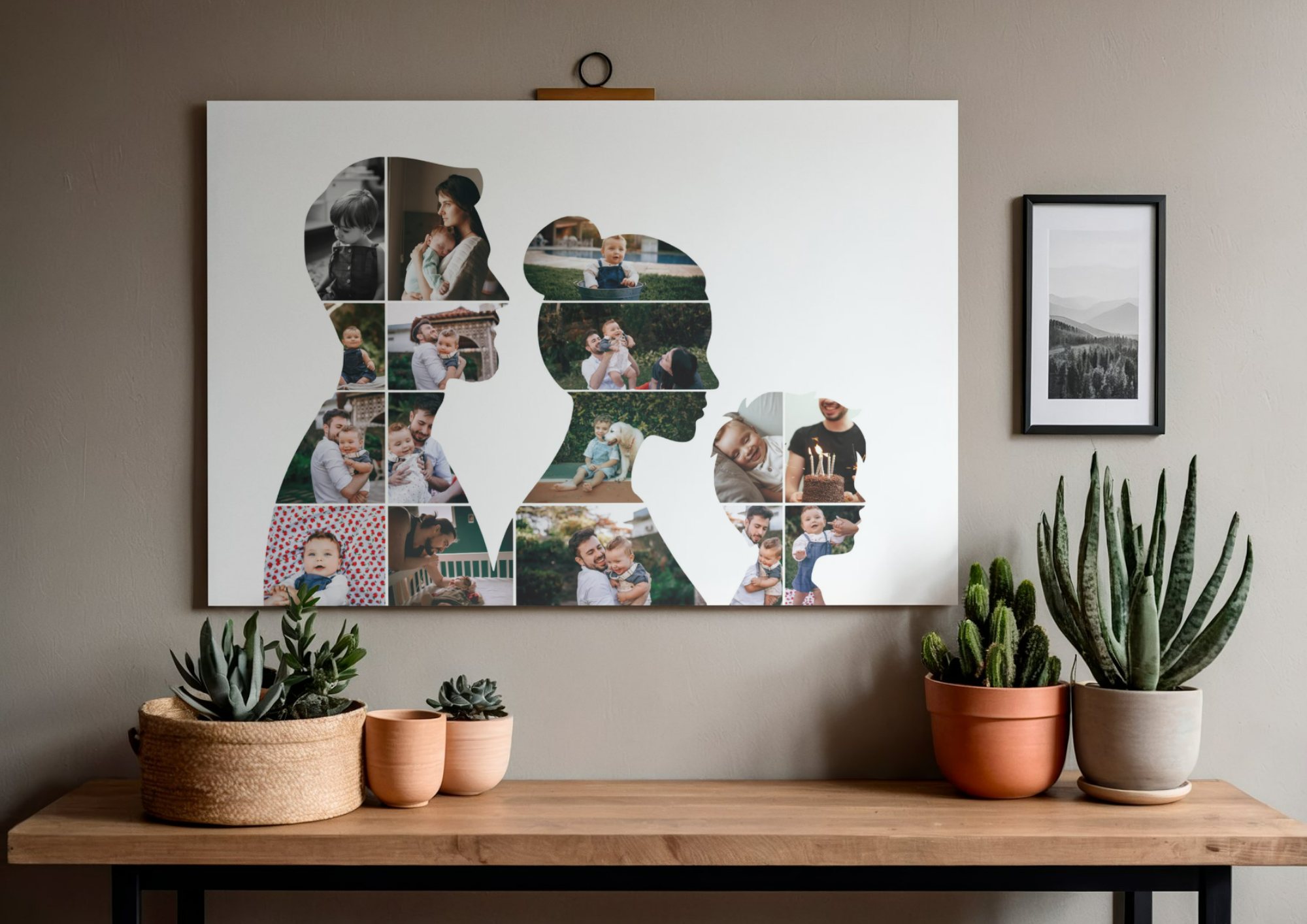 Silhouet Liefde - Vader, moeder & zoon