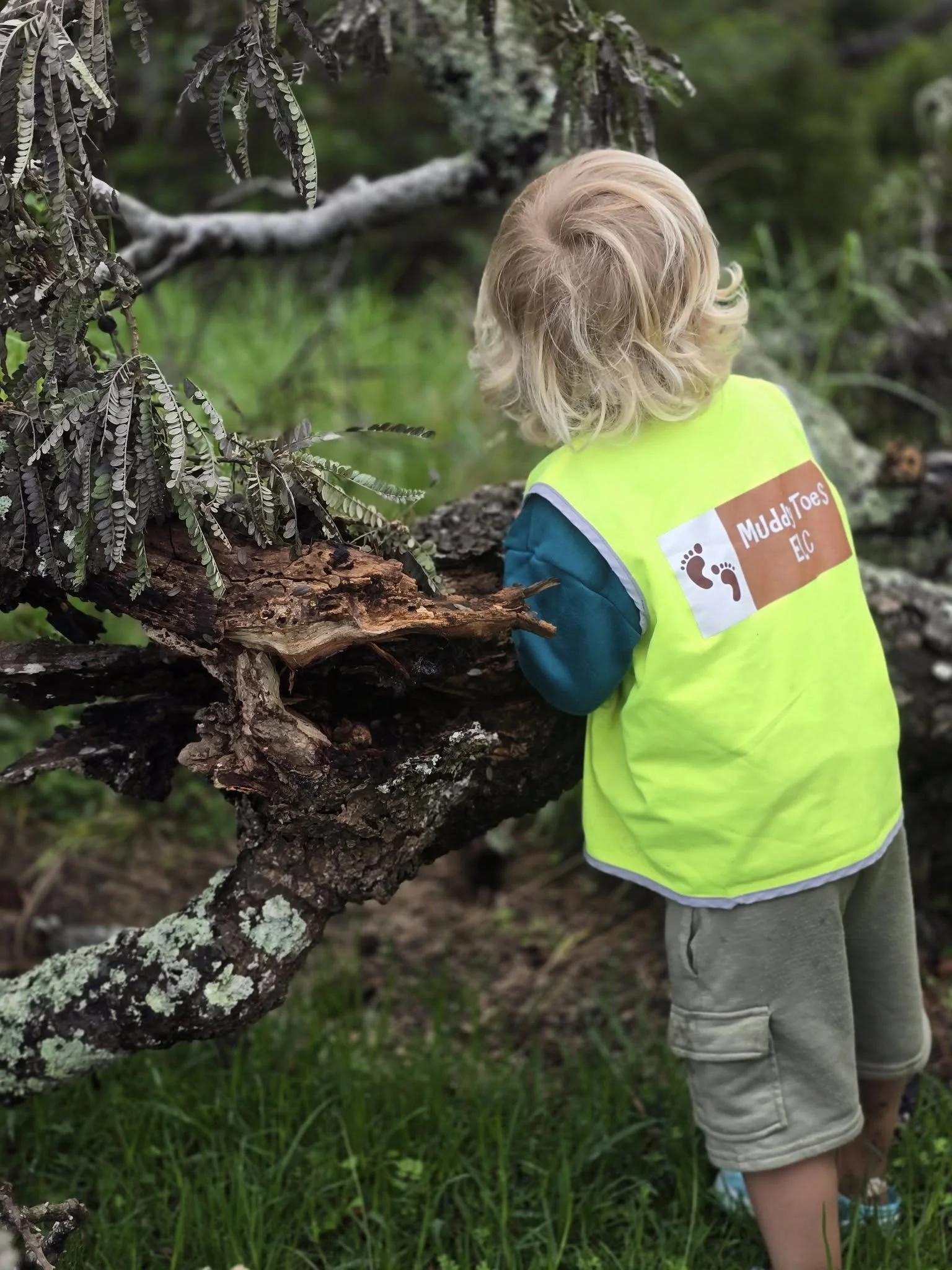Child Playing and Learning Outdoors