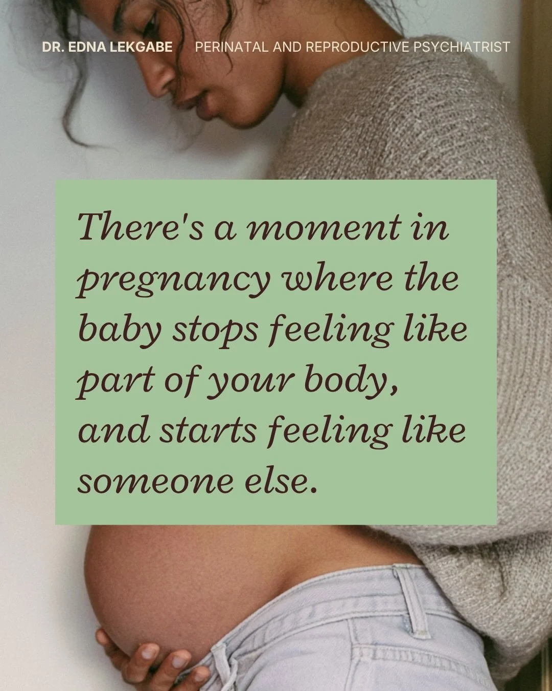 As a perinatal psychiatrist, I love that research like this exists.

For so long this whole period was treated as something we couldn&rsquo;t really see or measure, just feelings and anecdotes, but studies like this are starting to change that.

Rese