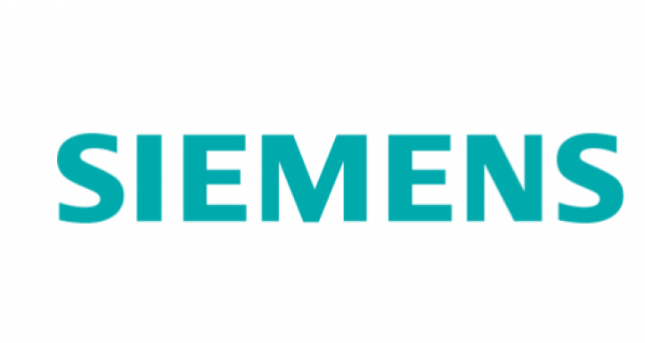 Logo de Siemens avec le mot 'SIEMENS' en bleu sur un fond blanc.