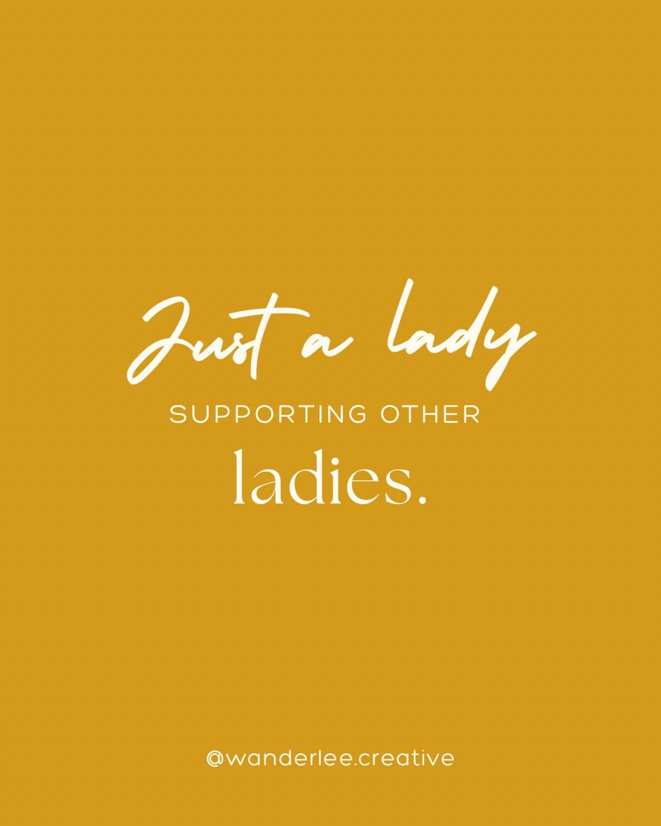 A proud female founder 🙋🏻&zwj;♀️👋🏼 here to support other lovely women in their businesses.

Don&rsquo;t get me wrong &mdash; I cheer on the men in my life too 😉

It&rsquo;s just that I&rsquo;ve learnt that I show up best when I&rsquo;m not compa