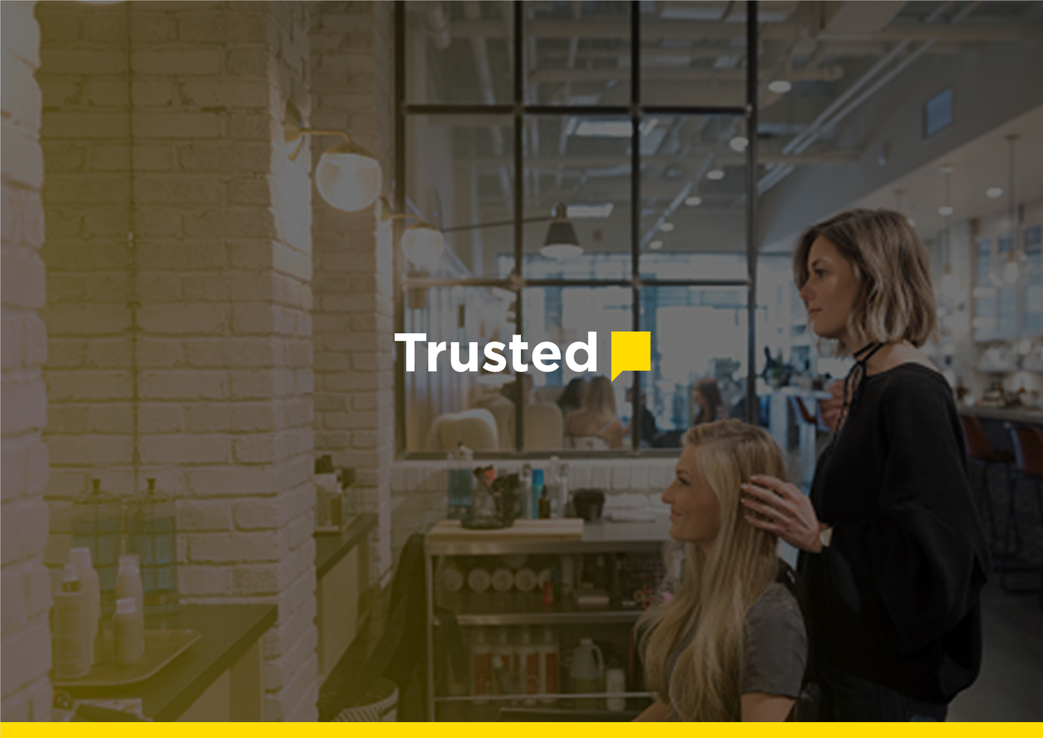 Trusted slide heading showing updated text and logo treatment