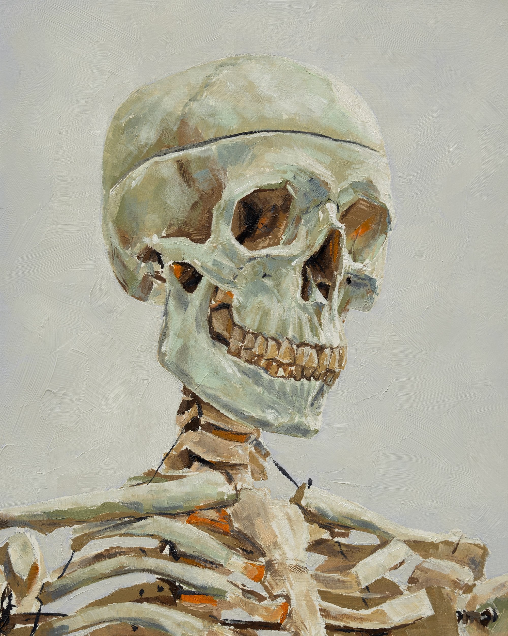 "Skull Study #5"
Oil on board | 20cm x 25.5cm | January 2025