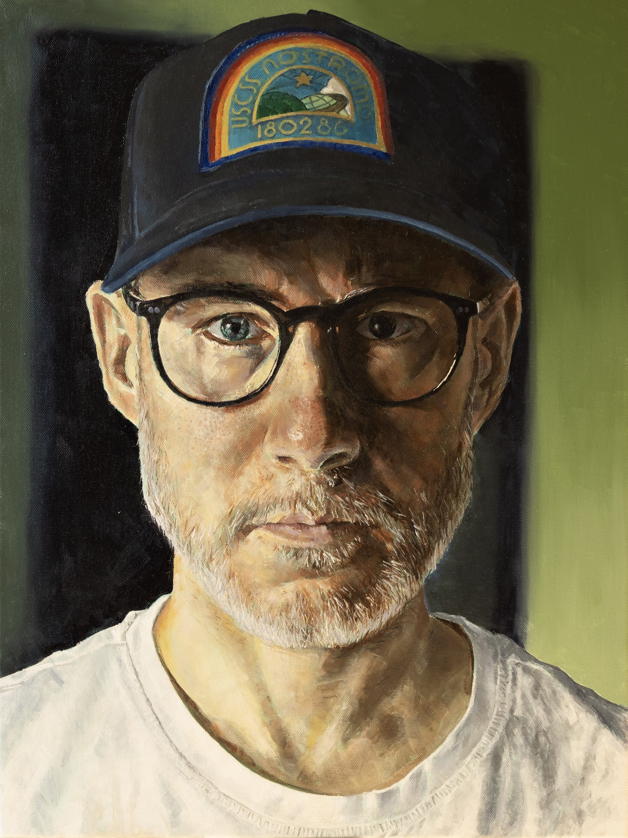 "Self Portrait in Cap"
Oil on canvas | 45cm x 60cm | December 2024