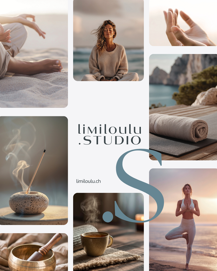 Motiv aus der Yoga Flow Collection - ruhiges KI-Brand-Bild für Yoga-Angebote