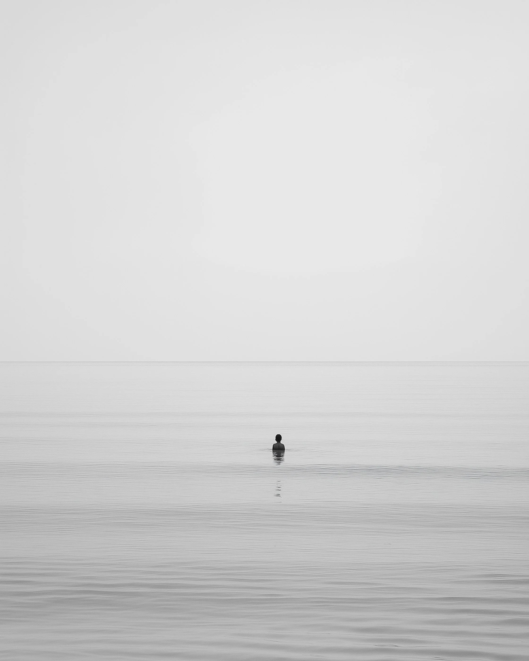 woman out into the ocean