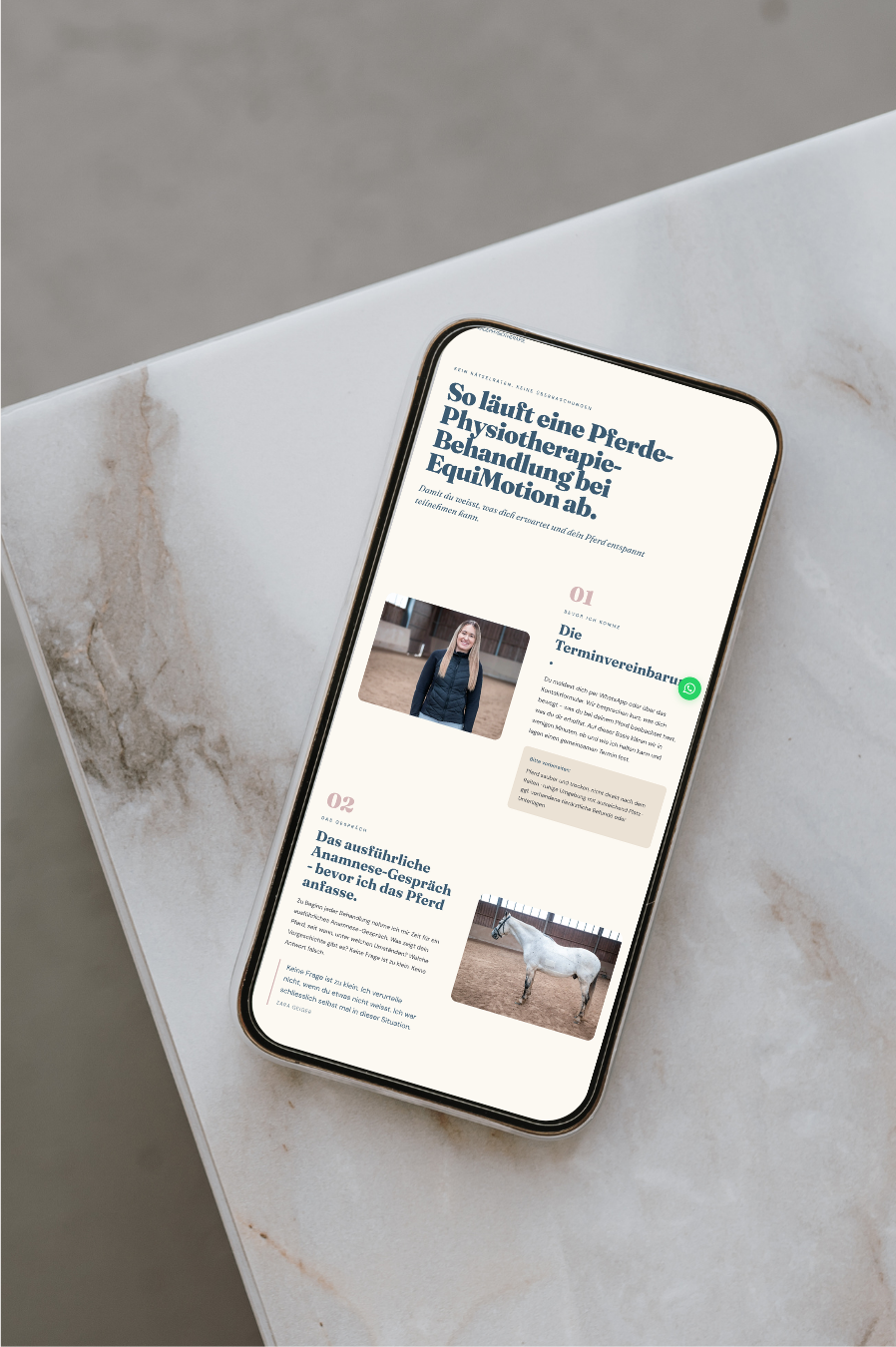 WEBDESIGN | EquiMotion Pferdephysio, Wendelstein