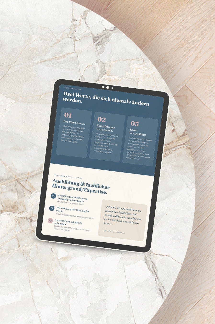 WEBDESIGN | EquiMotion Pferdephysio, Wendelstein