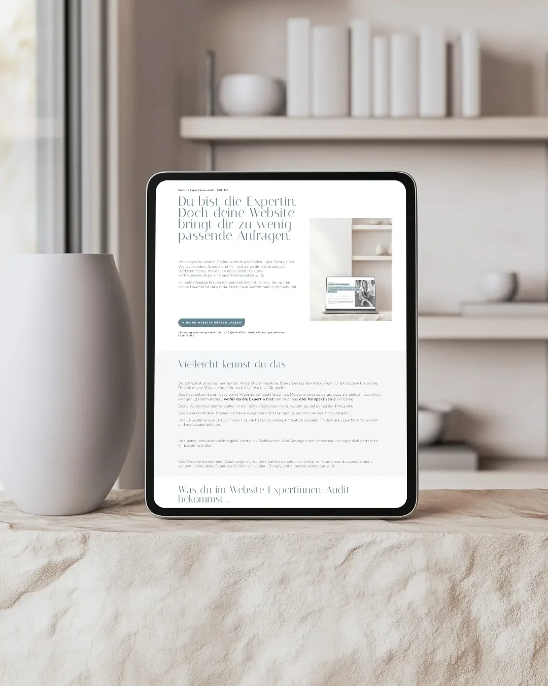 Website Expertinnen-Audit - konkrete Hinweise auf deiner Website - personalisiert