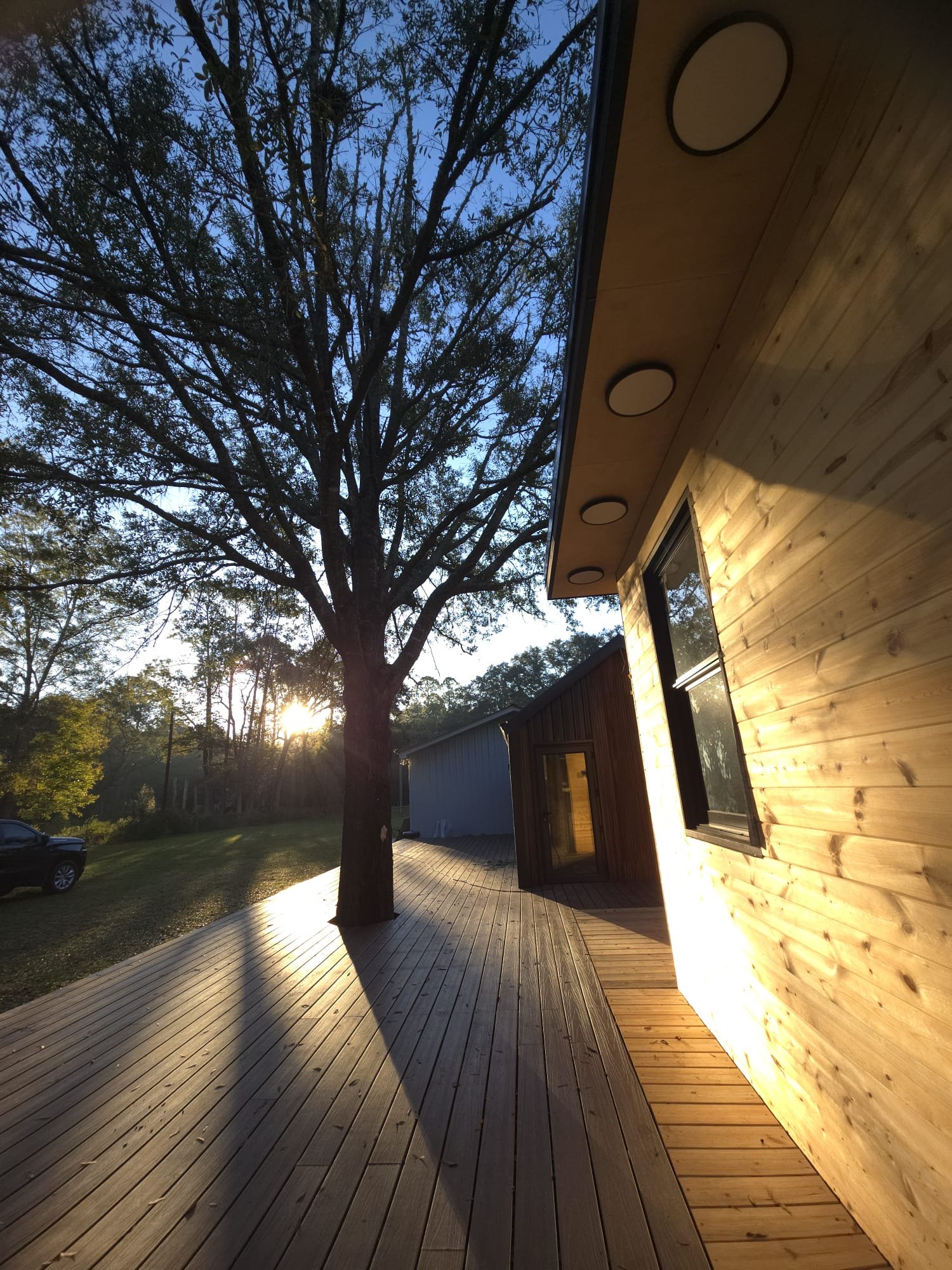 The deck at golden hour