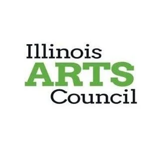 Illinois Arts Council logo with green and black text on a white background.