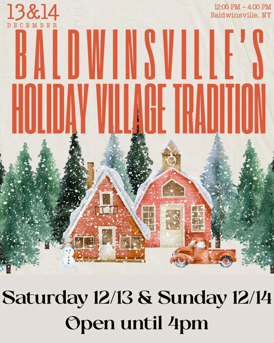 We are open later today and tomorrow until 4pm! ❄️☕️🥞