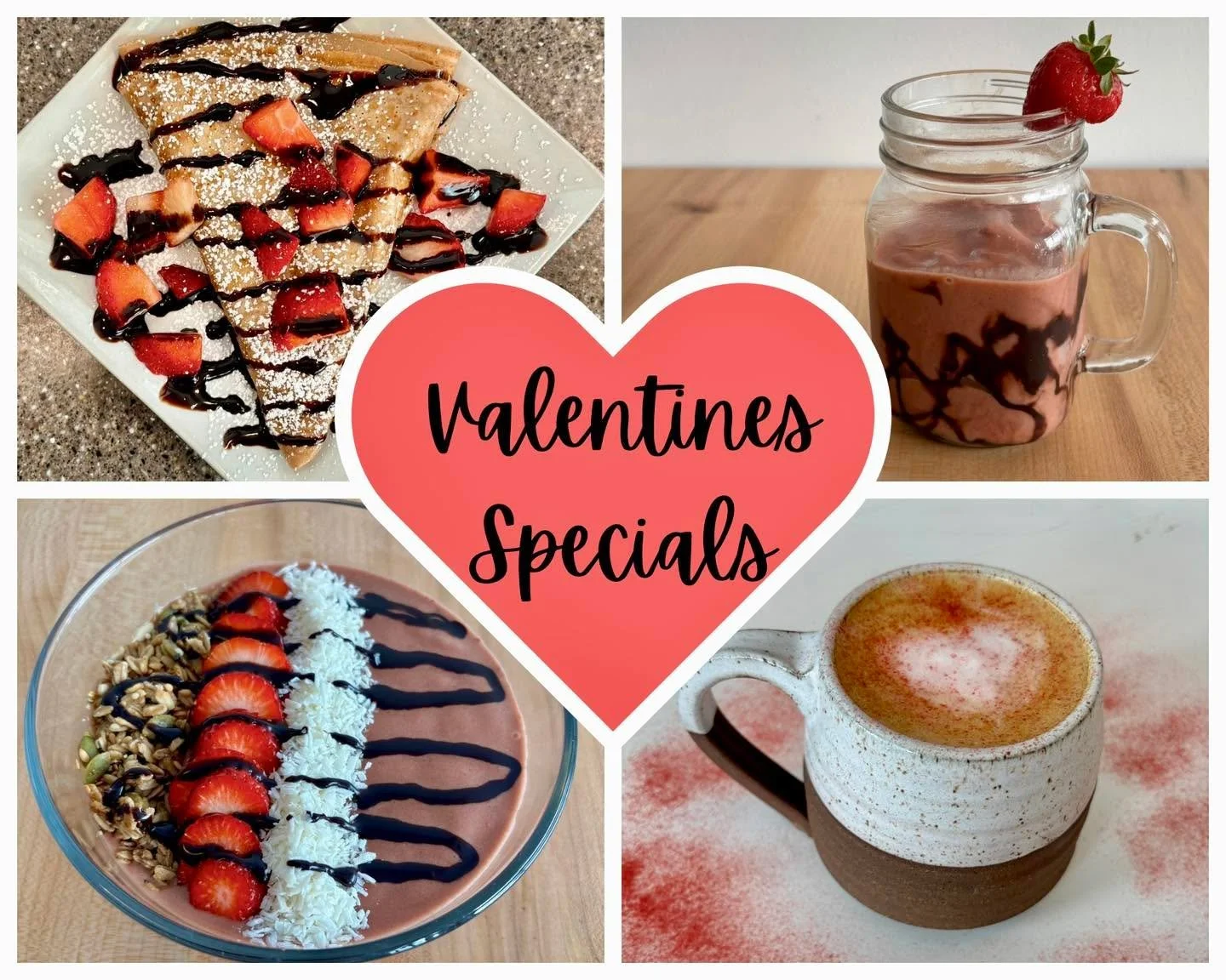 Valentine&rsquo;s specials start tomorrow 💘
Here for one week only &mdash; made to sip, swirl, and savor.

💗 Blushing Maple Spice Latte
Cafe-made syrup blended with maple, beet root, cinnamon, clove, cardamom &amp; ginger, finished with strawberry 
