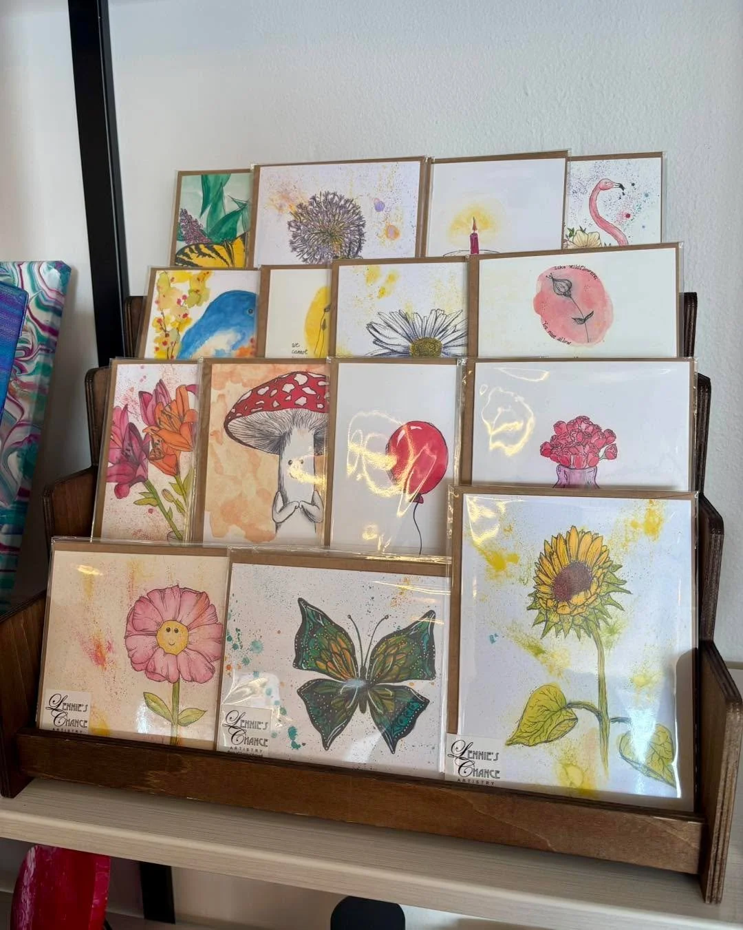 We have a beautiful collection of local handmade cards with prints of original artwork by @lennieschance 
Perfectly thoughtful for your loved ones :)