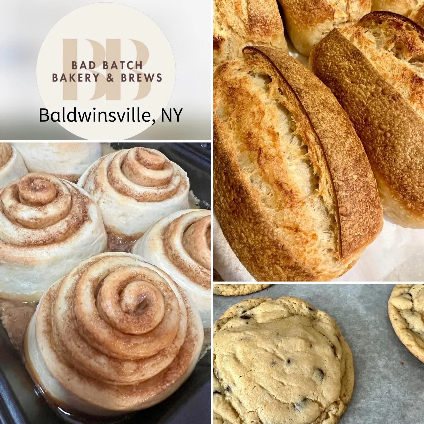 We&rsquo;re excited to welcome a new local partner to the cafe! 🥖✨

Starting today&mdash;and every Saturday&mdash;you can find fresh baked goods from @badbatchbakeryandbrews a certified home baker right here in Baldwinsville.

Today we have:
&bull; 
