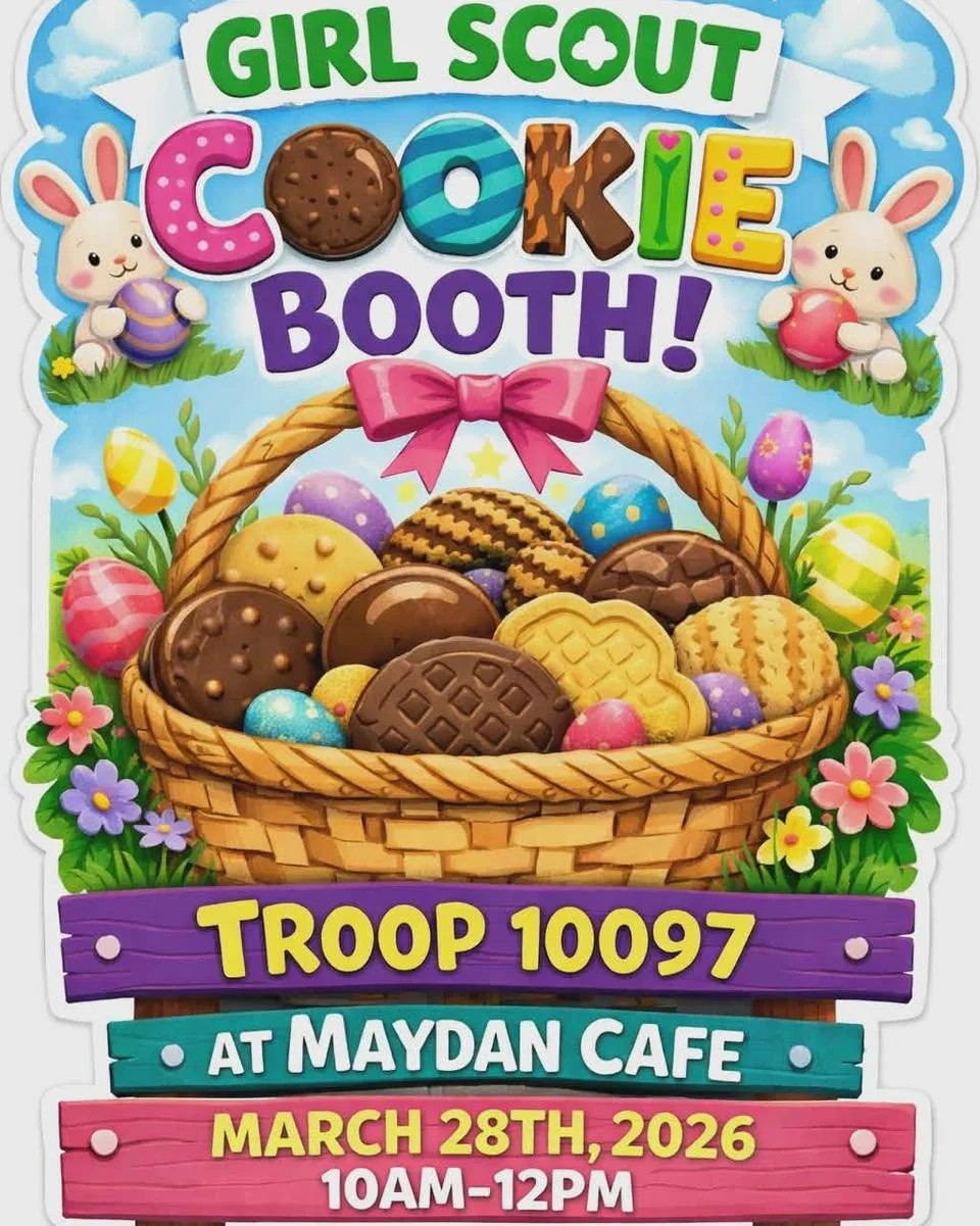 Did you get your Girl Scout cookies yet? 🍪✨

The Girl Scouts will be at Maydan Cafe tomorrow from 10&ndash;12 with all your favorites ready to go! Stop by, support these amazing young entrepreneurs, and stock up on the classics 🍫🥥

Tag a friend wh