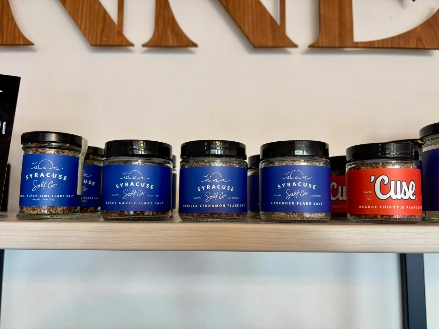 We&rsquo;re all stocked back up on @syrsaltco 🧂

Plus, we&rsquo;ve added a couple new flavors we&rsquo;re excited about:
✨ Lavender
🍊 &lsquo;Cuse Orange Chipotle

Perfect for elevating sweet or savory favorites at home. Stop in and grab yours today