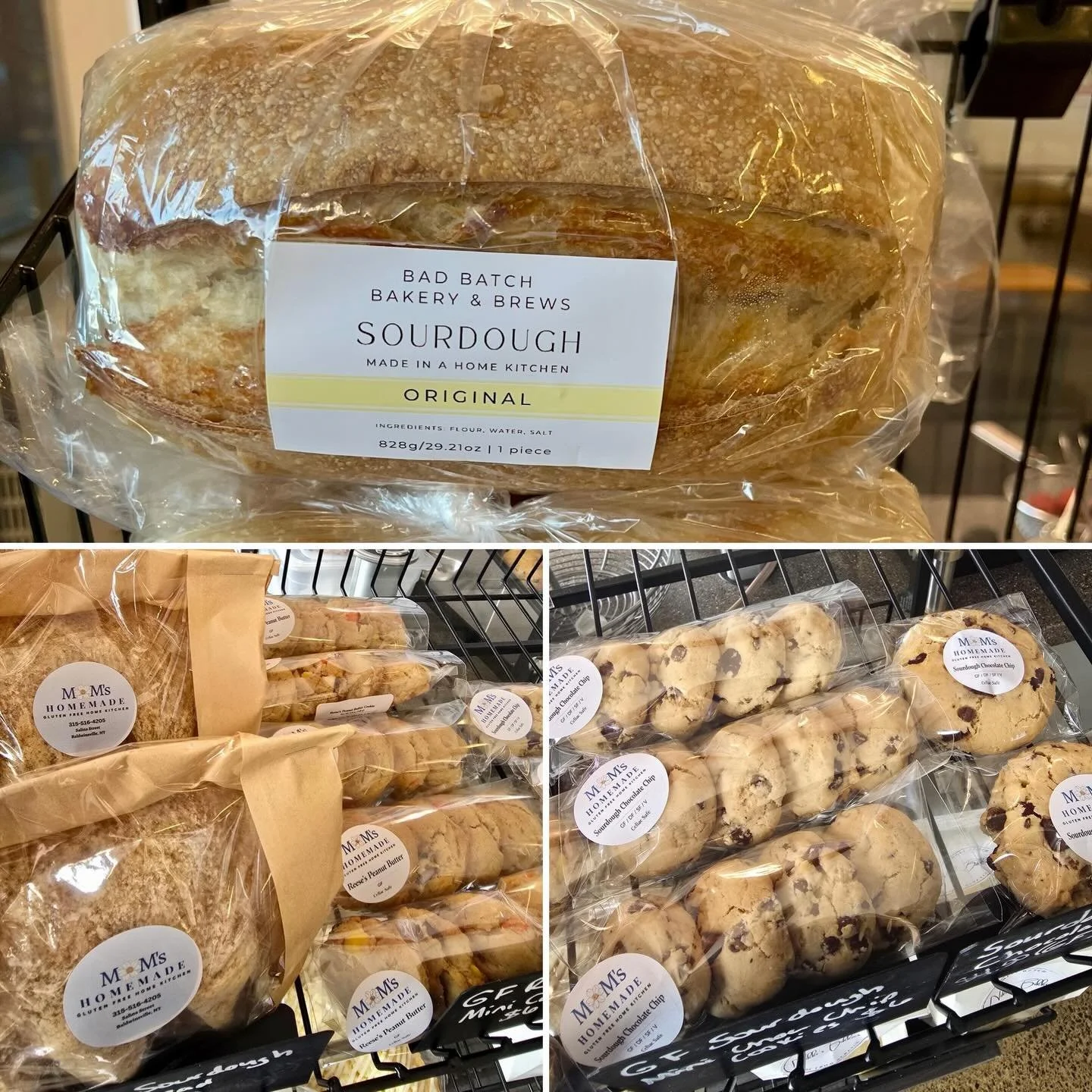 It&rsquo;s Sourdough Day! 🥖

Fresh baked original sourdough loaves @badbatchbakeryandbrews and gluten free sourdough half loaves are available today. We also have those irresistible gluten free sourdough chocolate chip cookies available in regular a