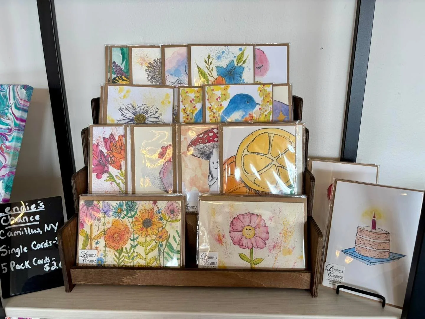 All stocked up on @lennieschance cards 🎨✨

Locally made and full of heart, these cards feature handmade original artwork that&rsquo;s truly one-of-a-kind. Unique, beautiful, and full of character&mdash;each one is blank inside, ready for your person