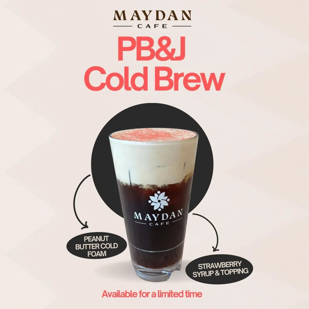 🥜🍓 New Limited-Time Drink Alert 🍓🥜

Say hello to our PB&amp;J Cold Brew!

Bold @peakscoffeeco cold brew meets sweet strawberry syrup, topped with a creamy peanut butter cold foam and finished with a dusting of strawberry powder.

It&rsquo;s nosta