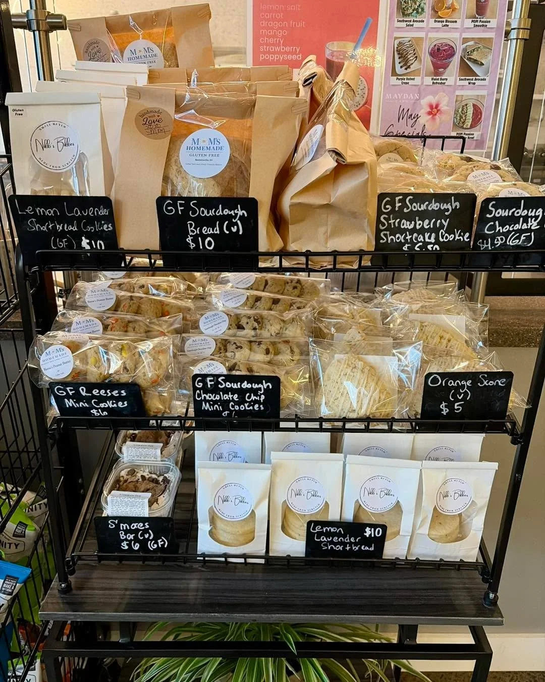 Our grab &amp; go rack is fully stocked with your favorites! 🍞🍪✨

Featuring a variety of locally made treats from right here in Baldwinsville, including plenty of gluten-free and vegan options. @momshomemadeglutenfree @nikkisbikkies 

🌟 New this w