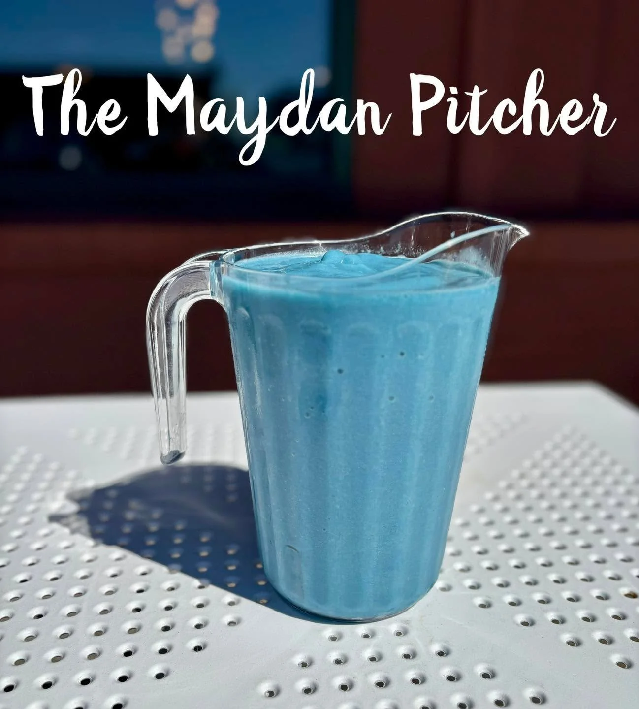 ☀️ NEW FOR SUMMER ☀️

Introducing the Maydan Pitcher &mdash; 60 oz of your favorite smoothie, made for sharing! 🍓🥭🍌

Perfect for enjoying in the sunshine with friends and family, on the patio, or alongside your favorite board game.

Just $30 and a