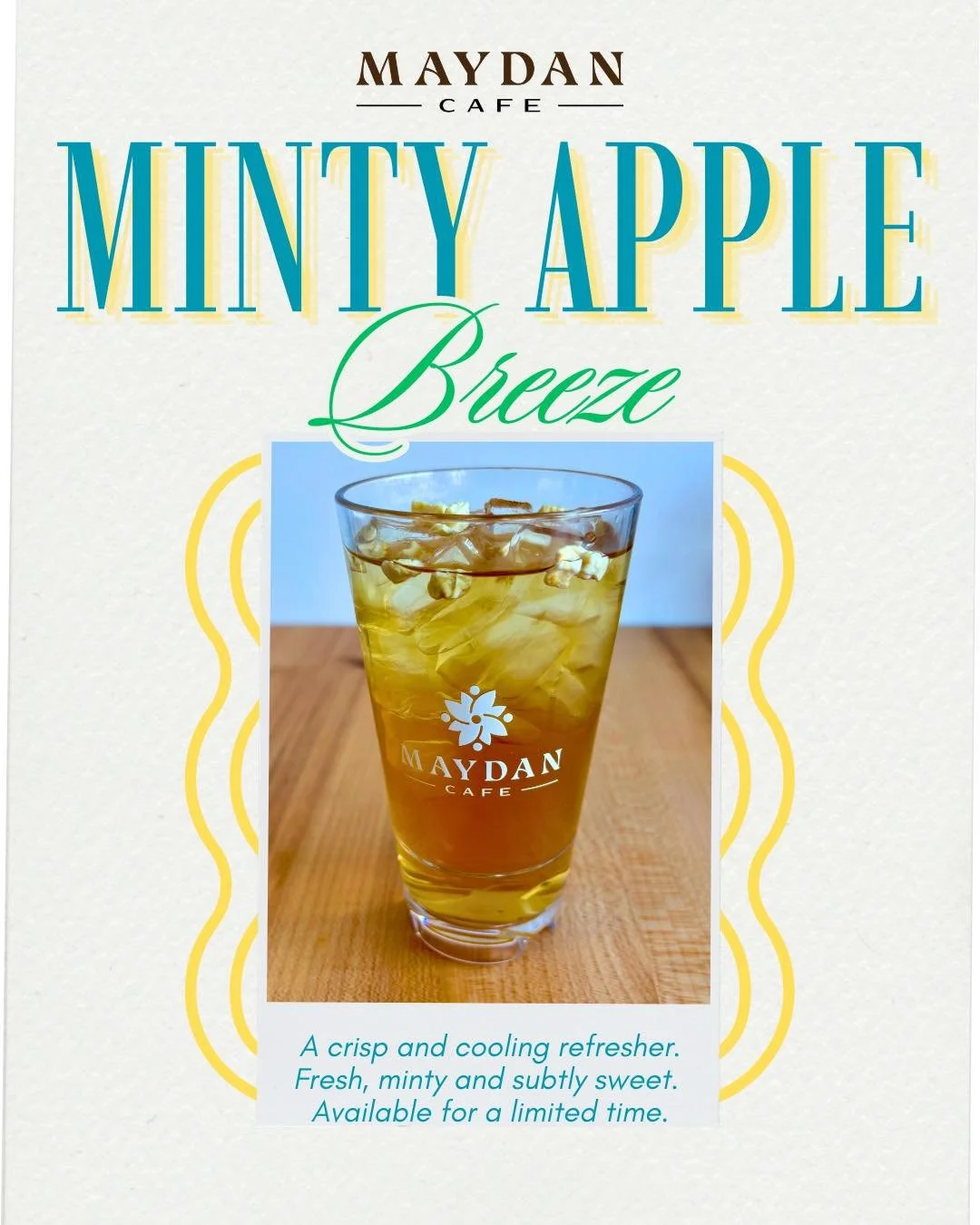 🍏🌿 Introducing the Minty Apple Breeze! 🌿🍏

A crisp and cooling refresher made with Belly Breath tea, apple juice, and freeze-dried apple pieces for the perfect light summer sip.

Fresh, minty, subtly sweet, and made for sunny days. ☀️

Now availa