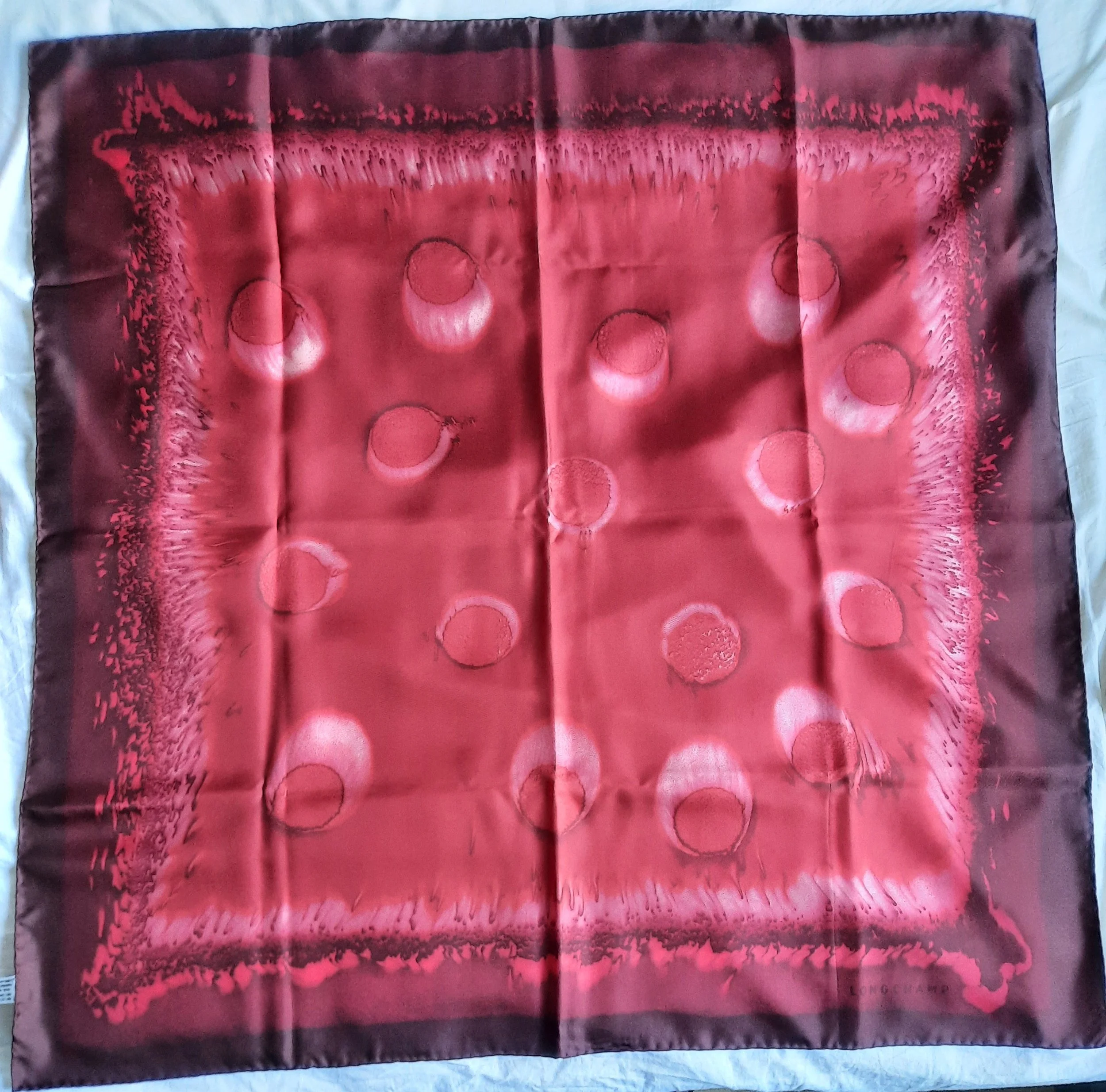 Foulard Longchamp rouge écarlate