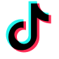 TikTok logo with black background