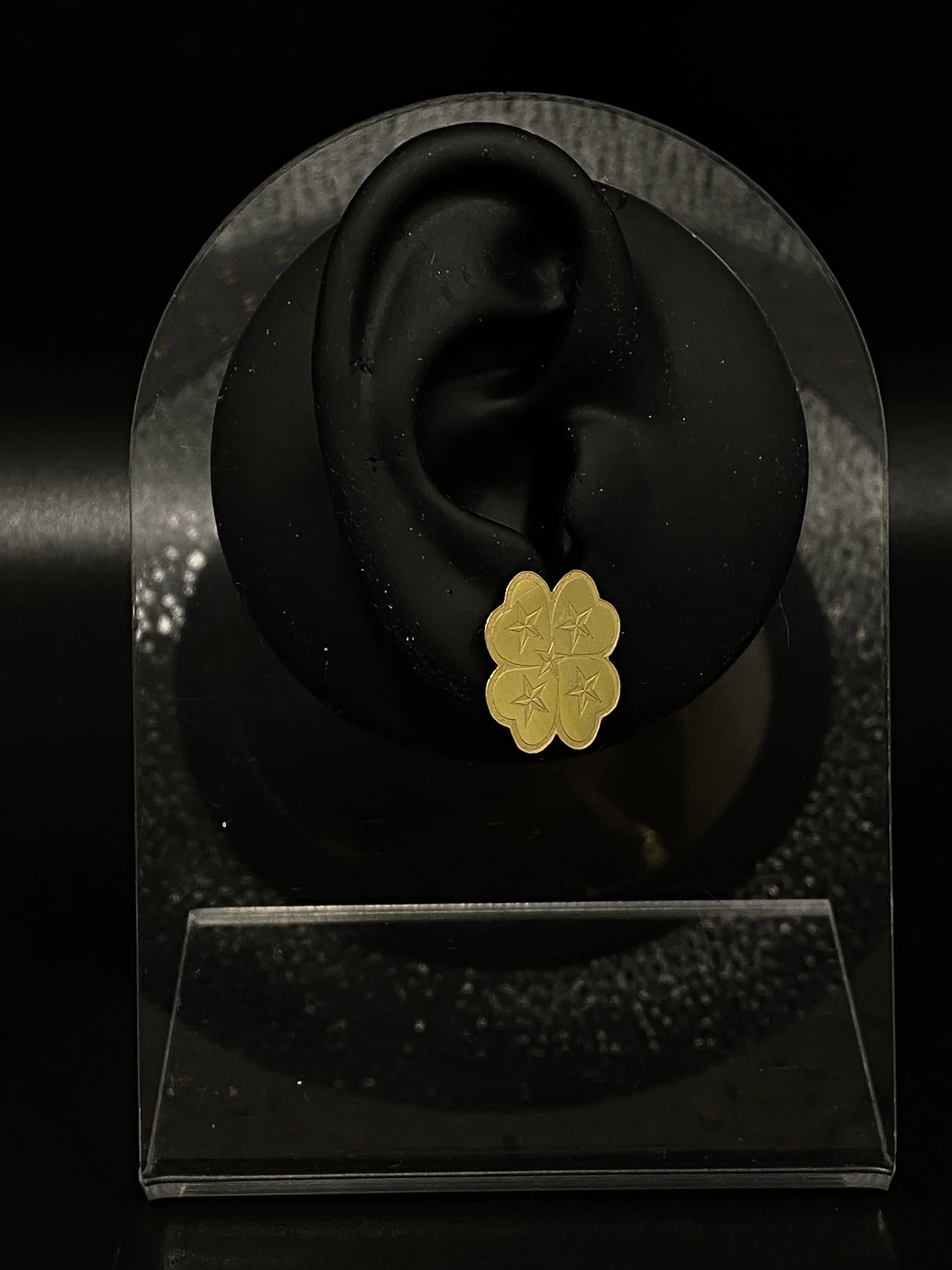 Boucles d'oreilles motif trèfle