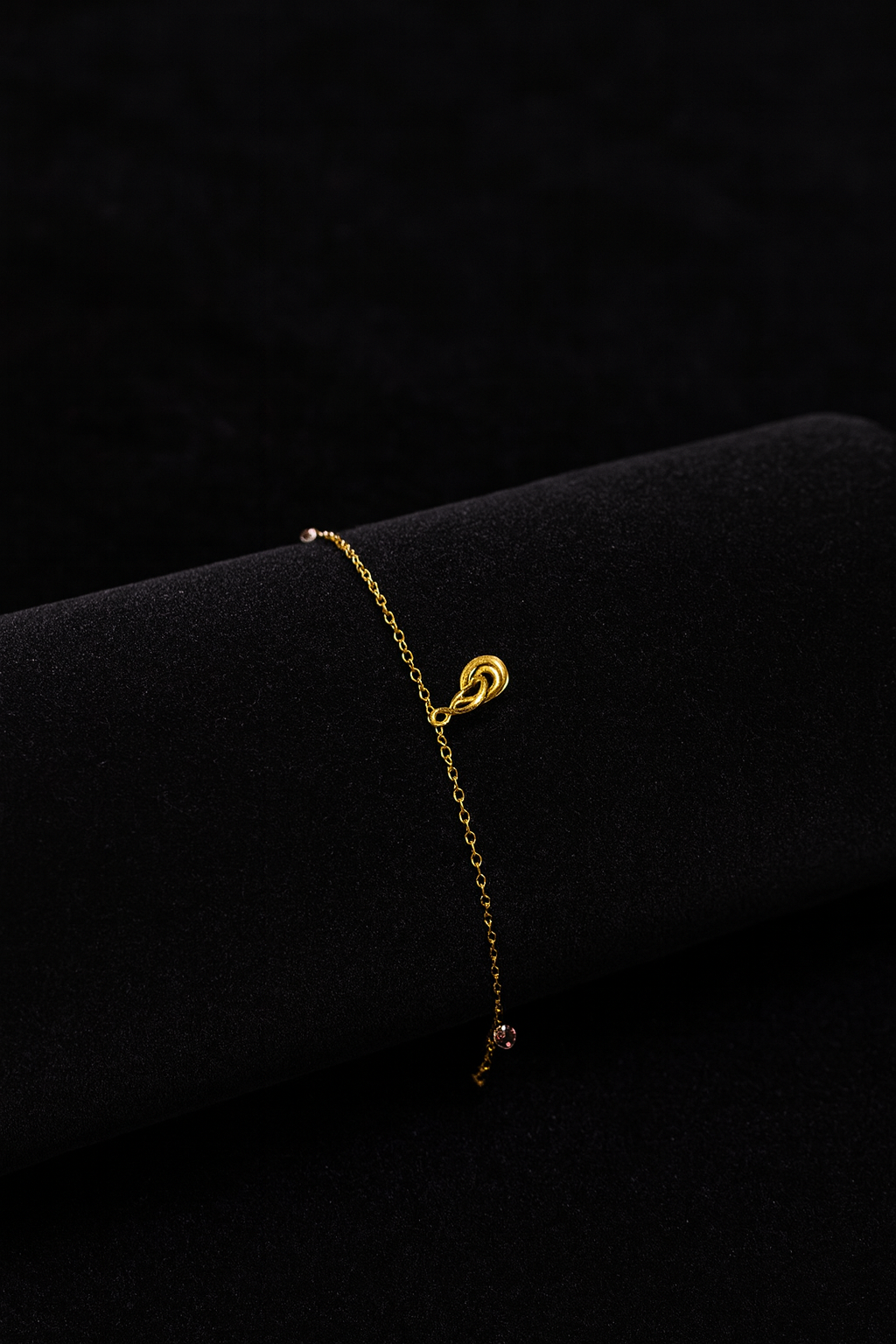 Chevillère  forçat grenats roses