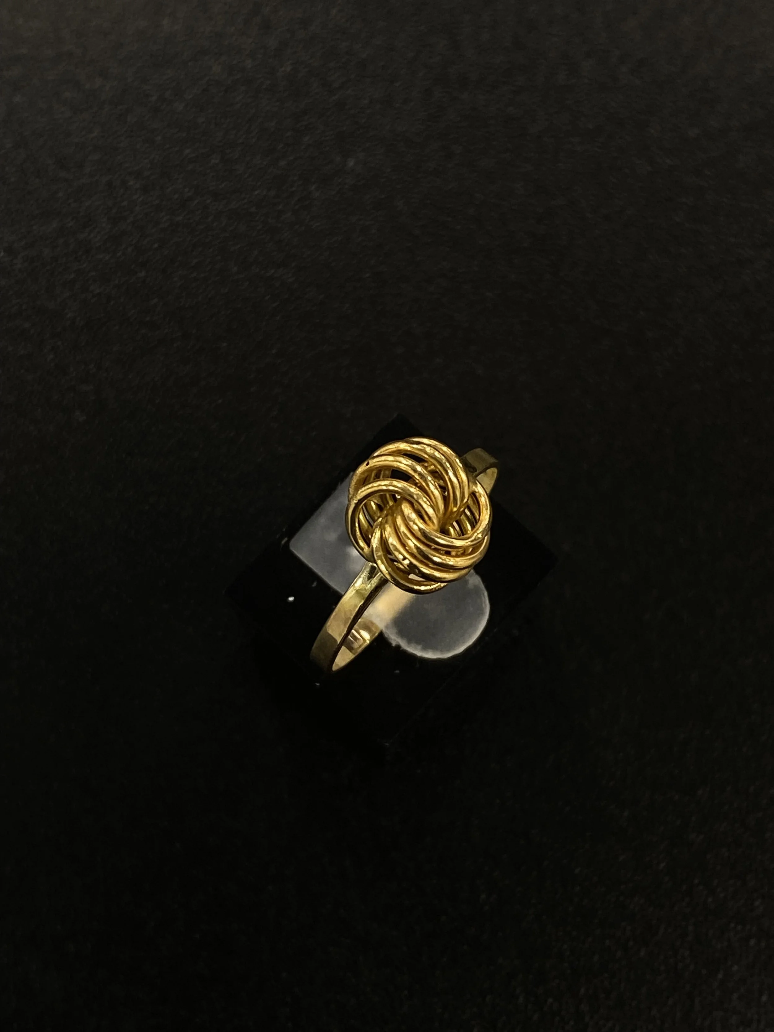 Bague femme petit macaron lisse