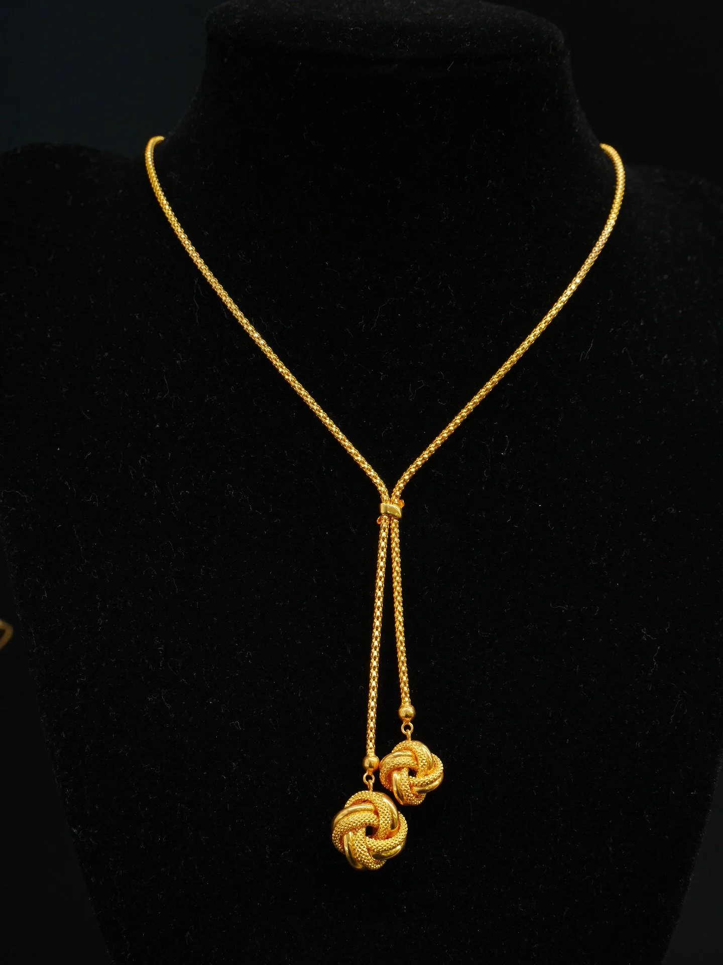 Collier femme long noeud