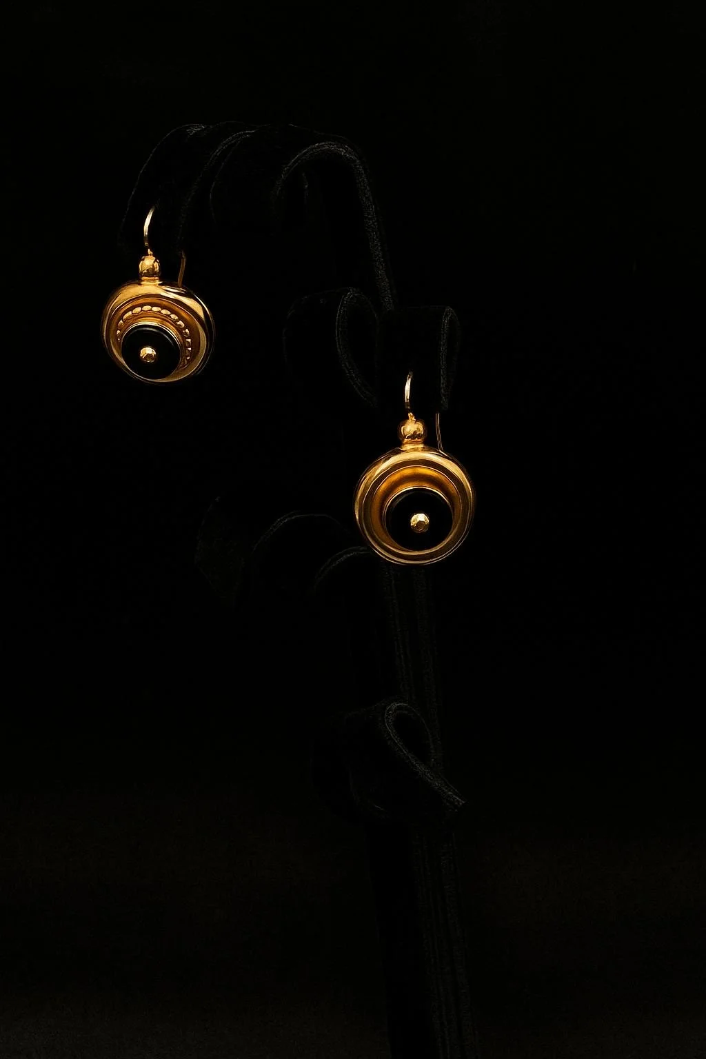 Boucle d'oreilles femme pierre noire