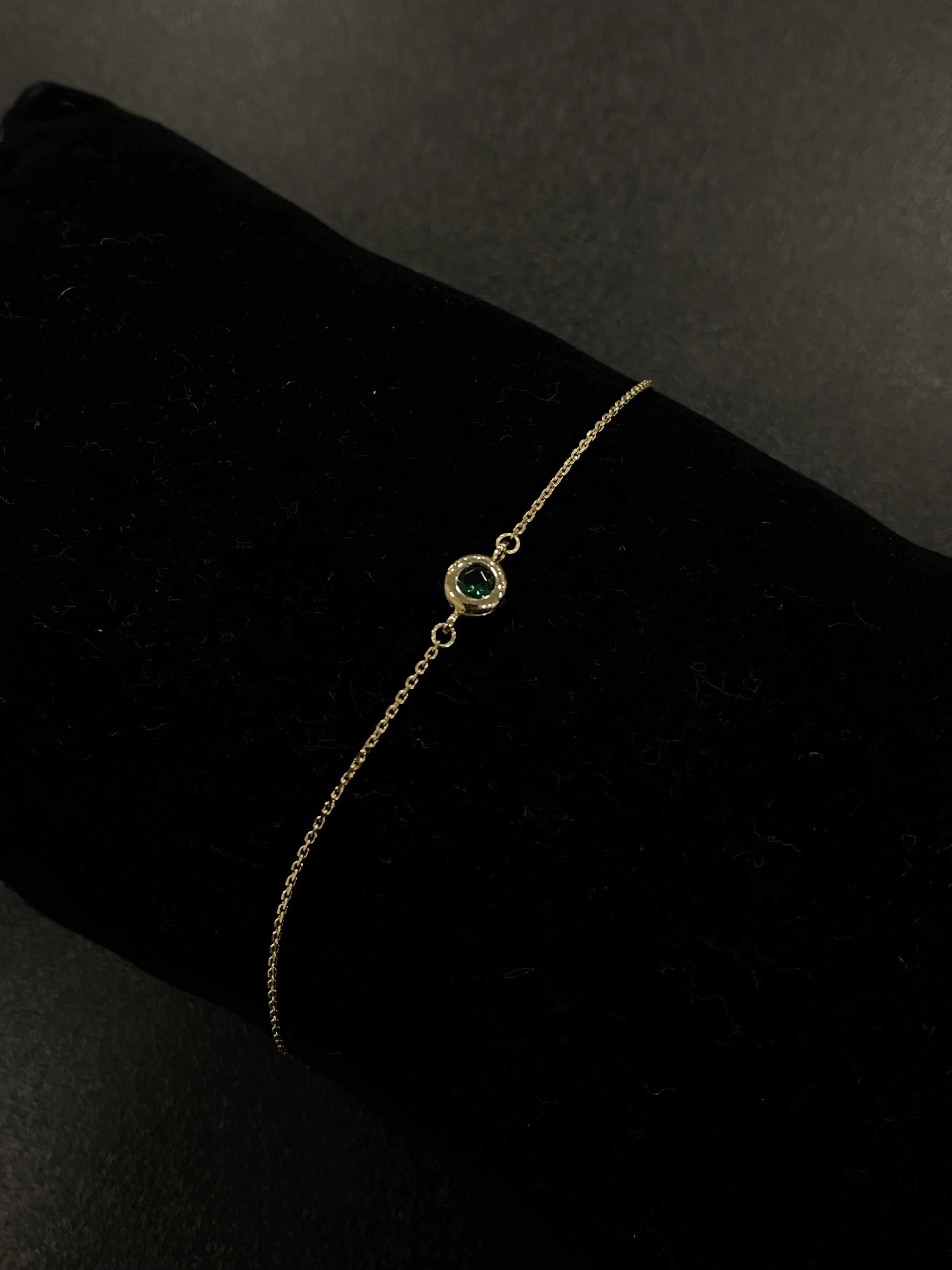 Bracelet enfant pierre verte